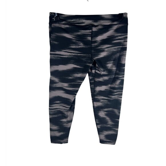 Under Armour Ankle Crop Leggings Girls YXL Black & Gray UA Motion Printed NEW - Picture 2 of 8
